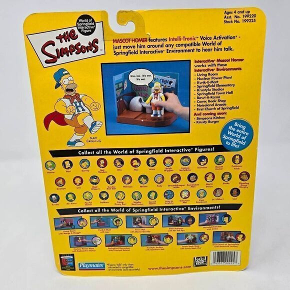 THE SIMPSONS MASCOT HOMER WORLD OF SPRINGFIELD INTELLITRONIC PLAYMATES FIGURE - Picture 6 of 7